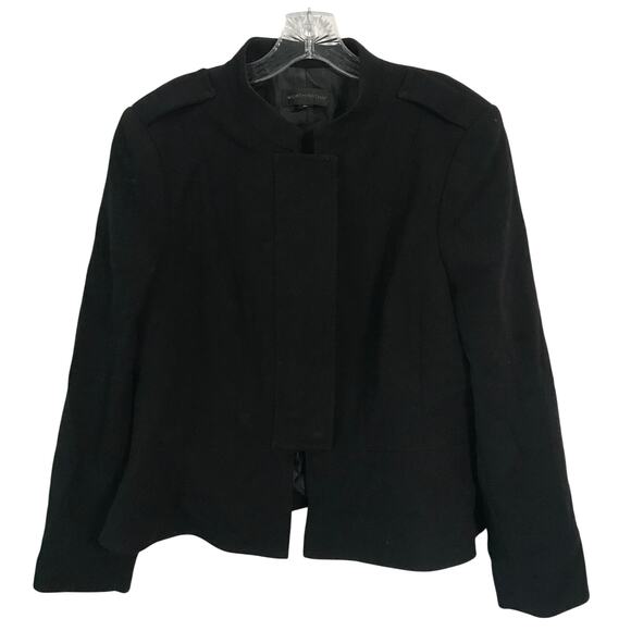 Worthington Jacket Size XL Womens Black Military Peplum Peter Pan Collar Lined - Picture 1 of 8